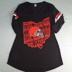 NFL Cleveland Browns Ohio Brown Sleepwear Shirt Sm
